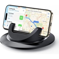 Genérico - Soporte Universal Para Teléfono En El Salpicadero Del Coche - Soporte Antideslizante De Silicona Giratorio 360°, Compatible Con Iphone Y Samsung Y Google Pixel 9 Y Todos Los Smartphones Y Gps -Negro