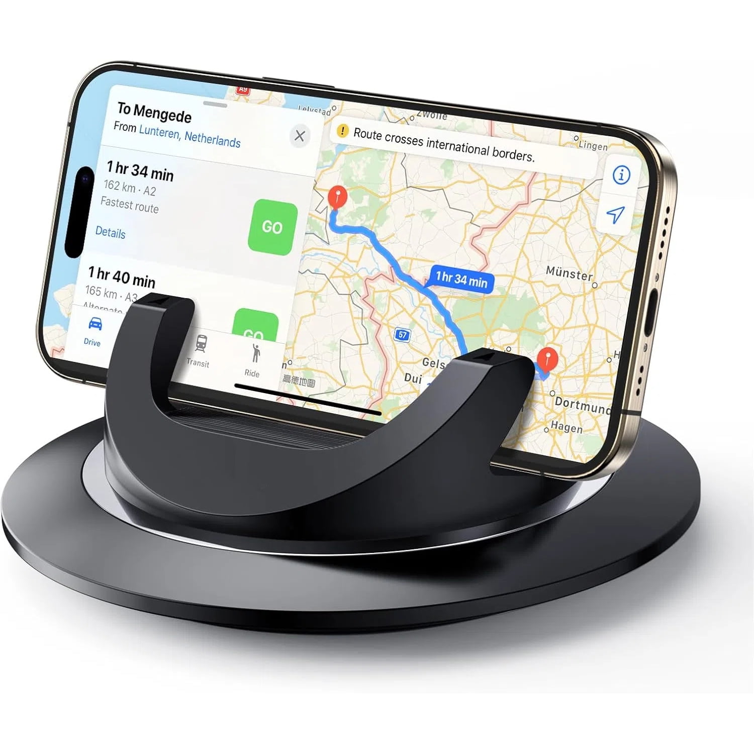 Genérico - Soporte Universal Para Teléfono En El Salpicadero Del Coche - Soporte Antideslizante De Silicona Giratorio 360°, Compatible Con Iphone Y Samsung Y Google Pixel 9 Y Todos Los Smartphones Y Gps -negro