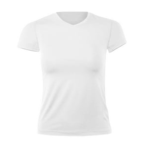Andesland - Polera Dry Fit Manga Corta Ajustada Cuello V Mujer