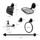 thumbnail image 2 of Juego de Accesorios de Baño Negro Notte, 2 of 2