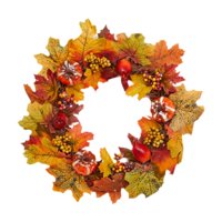 Magideal - Guirnalda De Puerta Y Pared De Otoño Colorida De 14 Pulgadas, Decoración Hecha A Mano, Calabaza Artificial Multiusos Para Accesorios De Decoración Del