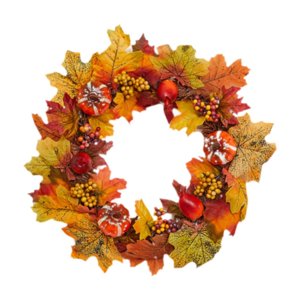 Magideal - Guirnalda De Puerta Y Pared De Otoño Colorida De 14 Pulgadas, Decoración Hecha A Mano, Calabaza Artificial Multiusos Para Accesorios De Decoración Del