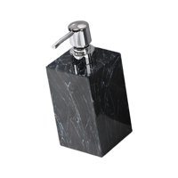 Magideal - Dispensador De Jabón De Mármol Con Bomba De Acero Inoxidable, Elegante Recipiente Para Loción Resistente A La Oxidación, Botella Decorativa Para Encim Negro