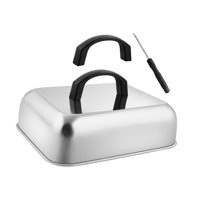 Magideal - Cubierta Rectangular Para Asar, Accesorios Para Parrilla, Tapa Resistente Y Multifuncional Para Cocinar Al , Ideal Para Filetes, Sándwiches Y Par S