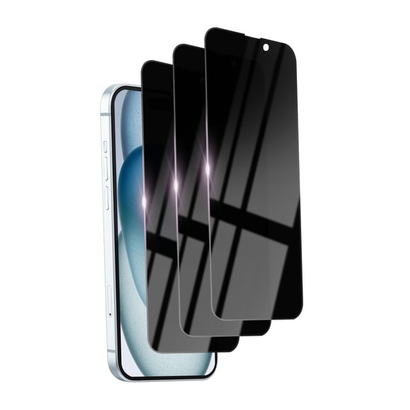 Protector de pantalla privacidad Ifaeveus para iPhone 15 Plus (3 unidades)