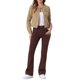 thumbnail image 2 of INSPIRE CHIC Chaqueta Vaquera Recortada de Manga Larga sin Cuello con Botones para Mujer de Regreso a Clases Khaki M, 2 of 6