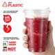 thumbnail image 3 of Vasos de plástico Stock Your Home de 20 onzas con tapa, 50 unidades, transparentes, 3 of 7