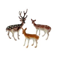 Bothyi - 3 Figuras Pequeñas De Renos Navideños Para Decorar Estantes O Repisas De Chimenea.