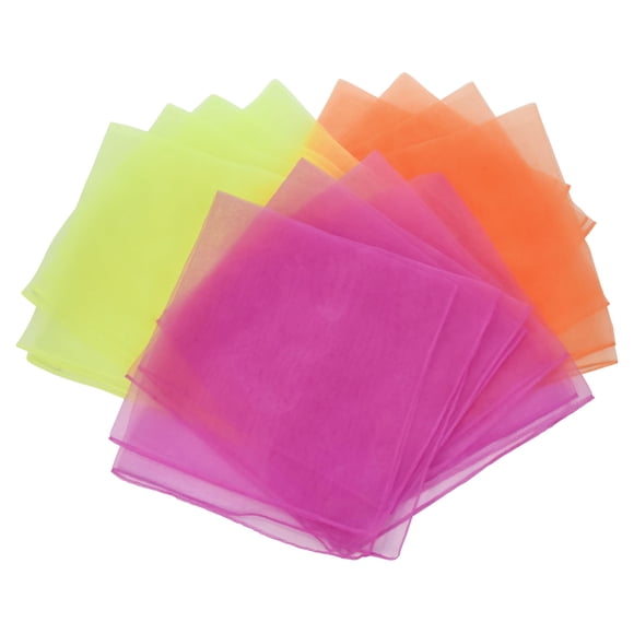 Bufandas de malabares Juggletime de nailon cuadradas de 40 cm, juego de 12