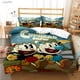 thumbnail image 1 of Cute Cartoon Anime All Season Duvet Cover Casal kawaii Cup Bedding Set Soft Quilt Cover and Pillowcases Single/Double/Queen/ Bed Sheets, 1 of 5