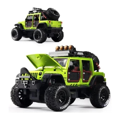 Total E-Commerce - Juguete Auto Jeep Wrangler A Escala 1:24 Verde Infnatil