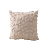 Genérico - Pack De 2 Fundas Peluda Diseño Hojas Beige