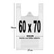 thumbnail image 1 of Bolsas de basura tipo camiseta blanca 60x70 cm 100 unidades, 1 of 8