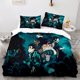 thumbnail image 1 of Anime 3D Demon Slayer Duvet Cover Teen Comforter Cover Set Super Soft Duvet Cover with Pillowcase, 1 of 3