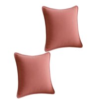 Genérico - Set De 2 Fundas De Cojin Lisa Con Borde 45X45 Rosa