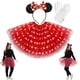 thumbnail image 1 of Conjunto de Disfraz QTECLOR Rojo/Blanco con Lunares para Adultos, 1 of 7