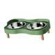 thumbnail image 1 of Comederos Elevados Para Gatos Con 2 Cuencos De Acero Inoxidable Para Cachorros Y Animales Peque?os, Color Verde, 1 of 5
