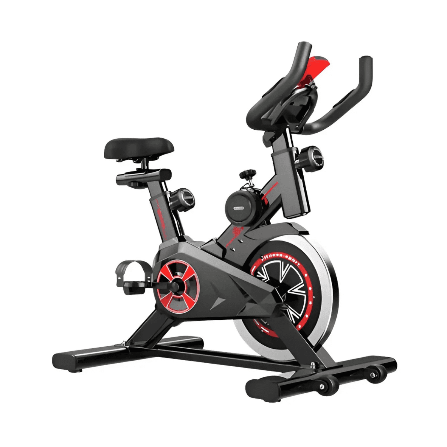 Genérico - Bicicleta Spinning Disco 8kg Negra Negro Y Rojo