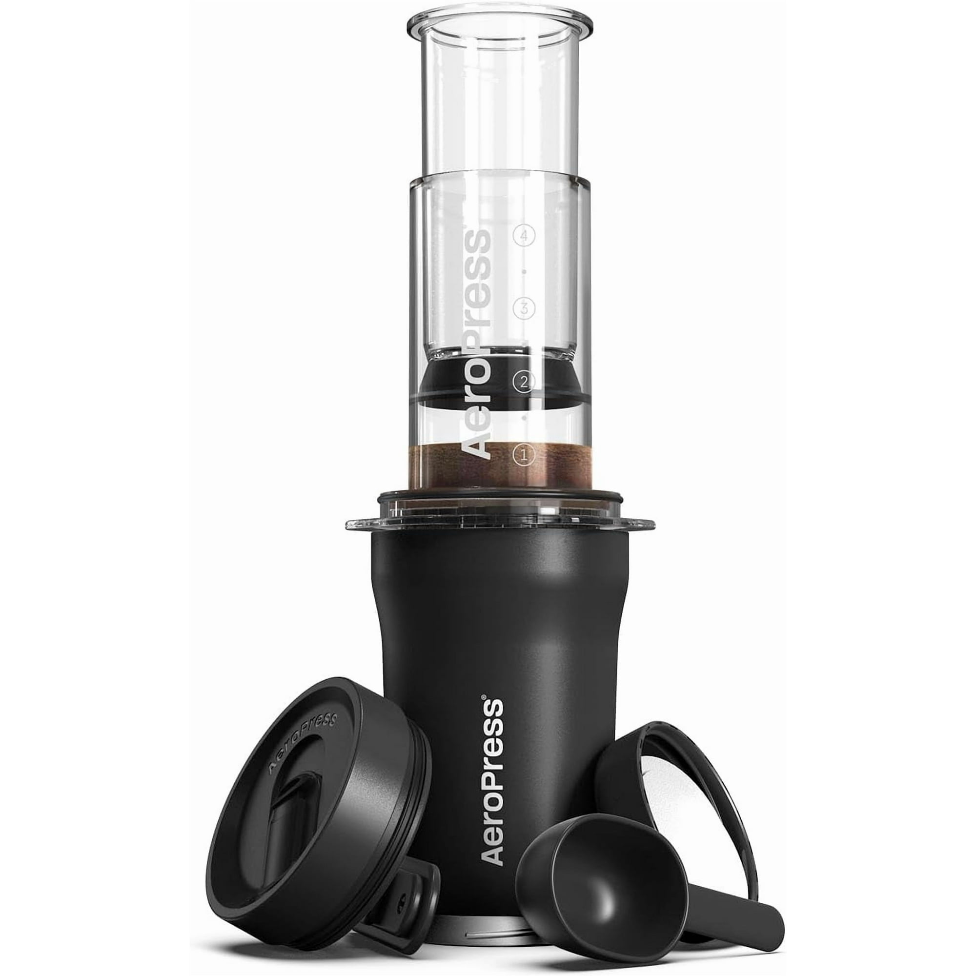 Cafetera Aeropress Go Plus Portátil Para Viajes, Color Negro