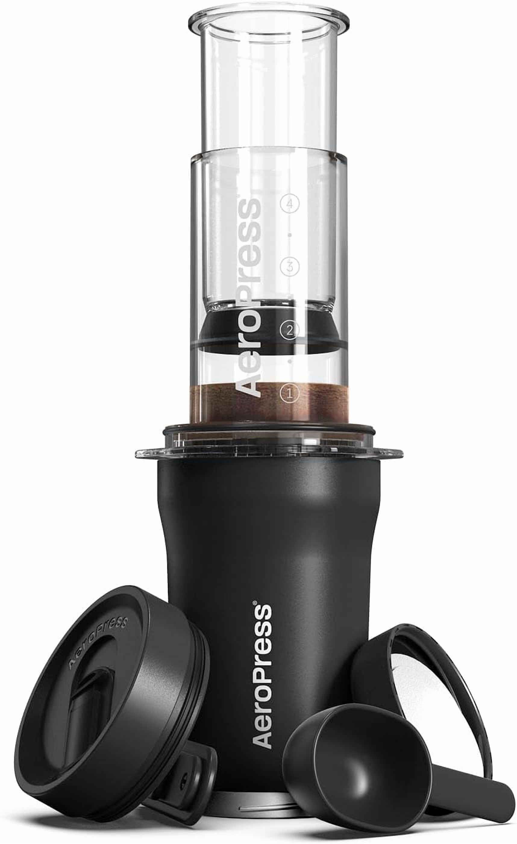 Cafetera Aeropress Go Plus Portátil Para Viajes, Color Negro