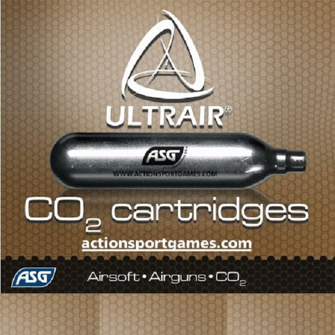 Asg Action Sport Games - Co2 Pack Cilindro 12g (x5 Unidades) Tiro Al Blanco