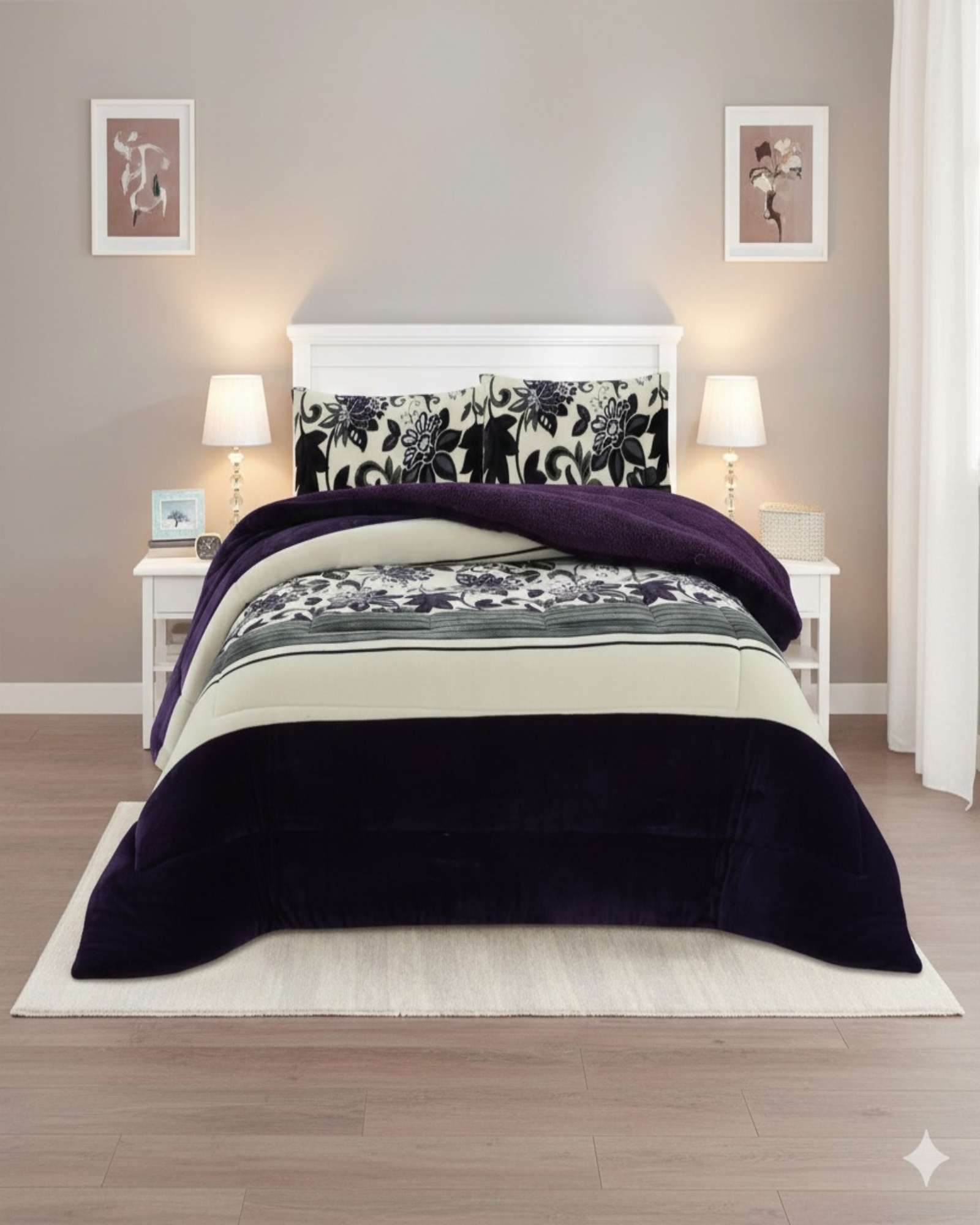 Imac Hogar - Cubrecama Plush Con Chiporro De Invierno 2 Plazas