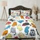 thumbnail image 1 of Juego de Funda Nórdica para Niños Colcha Gatos Monos, Ropa de Cama y Funda de Almohada,, 1 of 1
