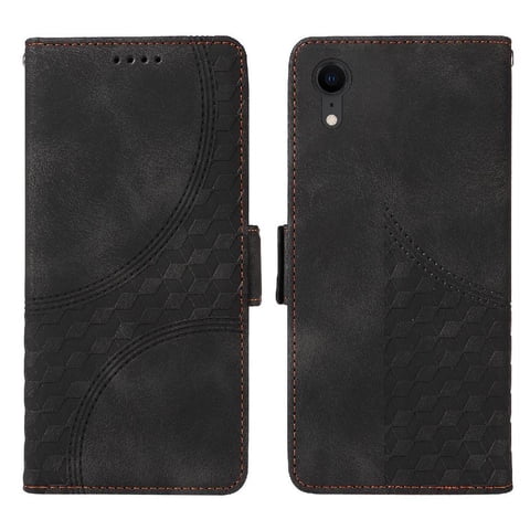 Carcasa Foxdock Iphone Xr De Cuero Pu, Diseño Acolchado Clásico, Protección Contra Caídas Y Rayones