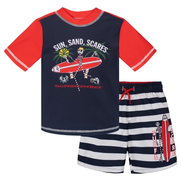 Conjunto de trajes de baño Disney Nightmare Before Christmas Jack 4T para niños