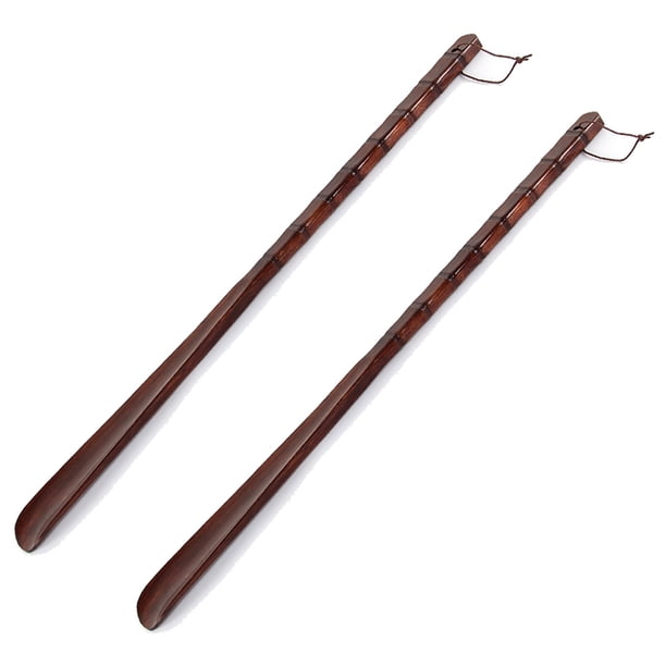 2 calzadores de madera con mango largo para personas mayores, hombres, mujeres, niños y embarazadas.