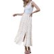 thumbnail image 2 of INSPIRE CHIC Falda Maxi Flowy para Mujer Verano Elástica de Cintura Alta Casual A-Line Faldas Largas S Beige, 2 of 6