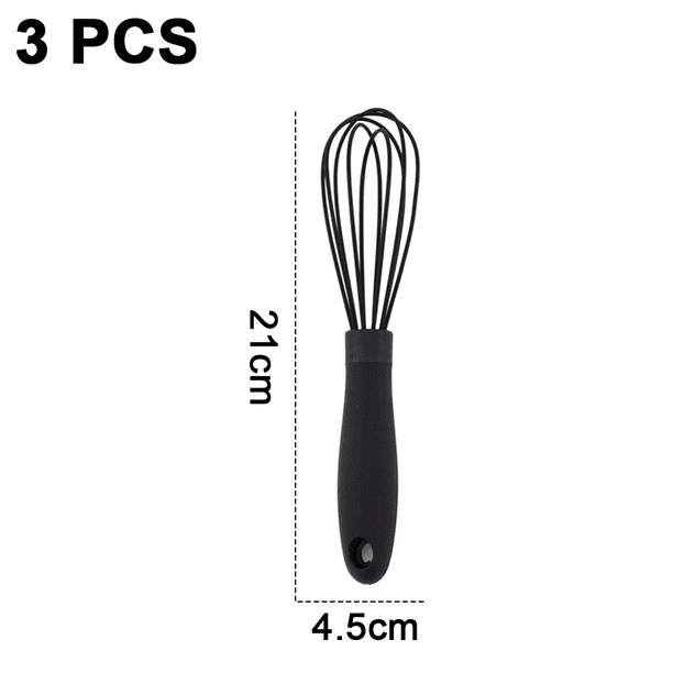 Batidor de huevos de nailon, utensilio de cocina perfecto para preparar todo tipo de salsas y postres (paquete de 3)