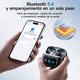 thumbnail image 5 of VEATOOL G01 Auriculares Inalámbricos con Control Táctil Iinteligente, Cancelación de Ruido ANC+ENC, Graves Estéreos Profundos con 40H de Duración, 5 Modos de Ecualización EQ, 5 of 6