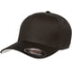thumbnail image 1 of Gorra de béisbol Flexfit de sarga de algodón ajustada negra para adulto, 1 of 4