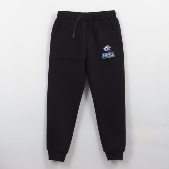 Pantalón de Buzo Niño Logo Sonic Negro Sonic