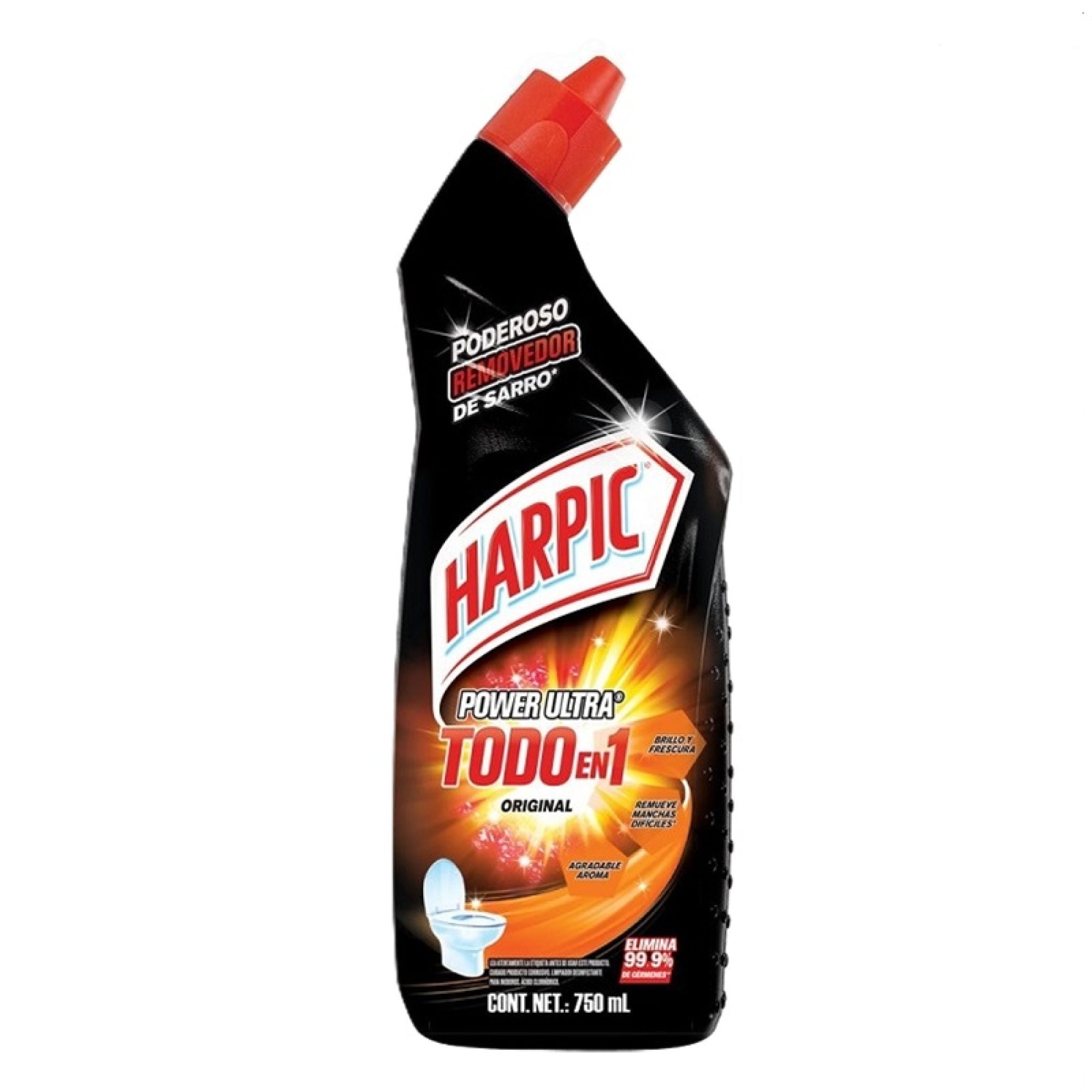 Harpic - Gel Limpiador Desinfectante Para Inodoros Max Power Original Botella