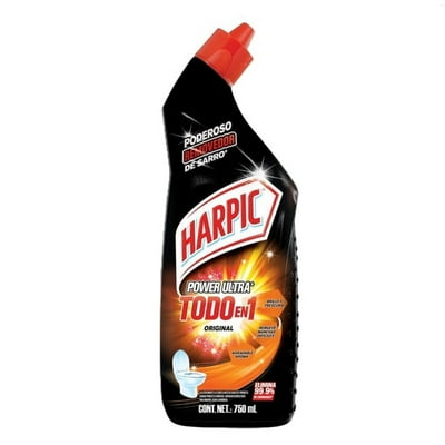Gel Limpiador Desinfectante Para Inodoros Max Power Original Botella 750 Ml Harpic
