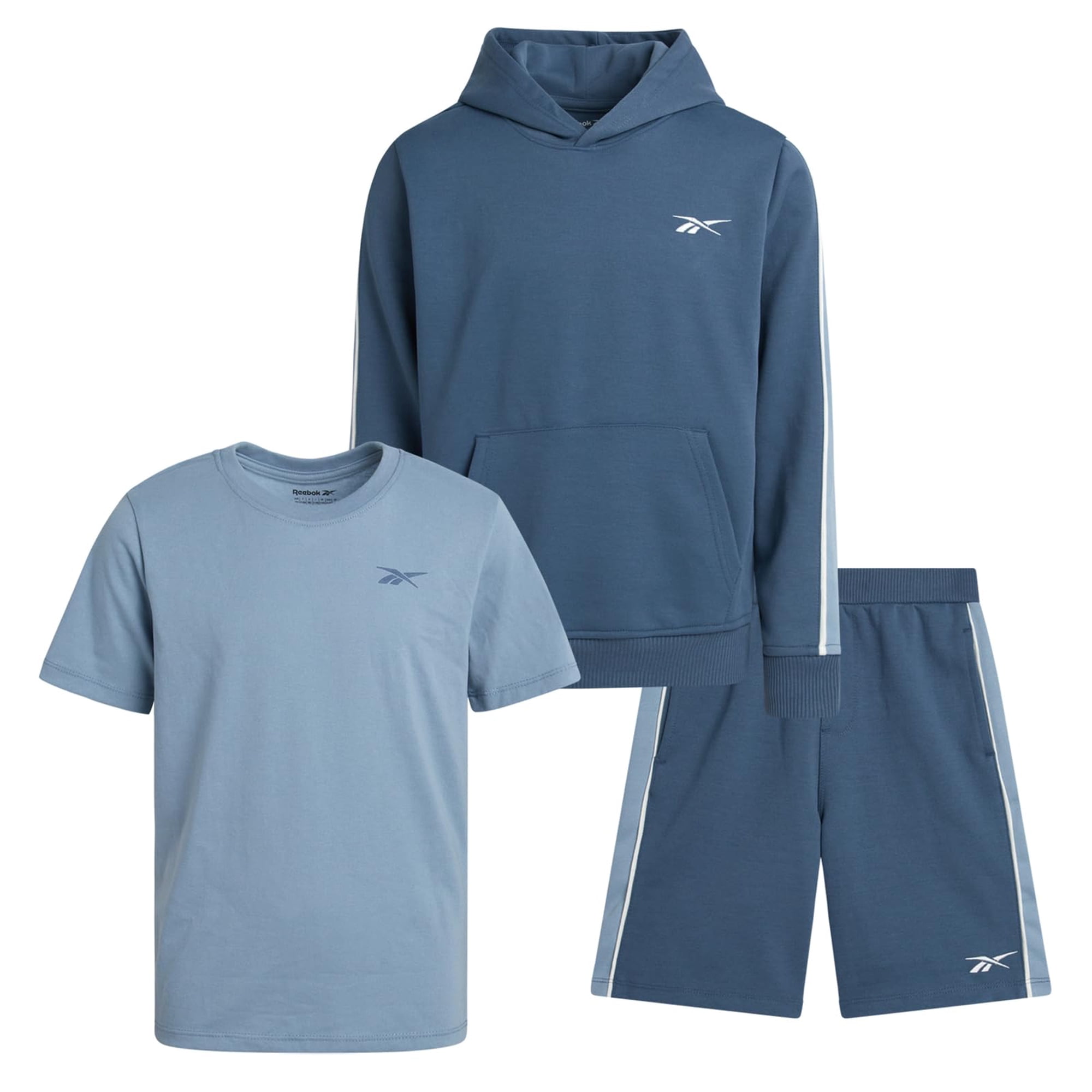 Conjunto De Ropa Deportiva Reebok Performance Mesh Con Capucha, Camiseta Y Pantalones Cortos Para Ni