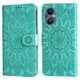 thumbnail image 5 of Funda tipo cartera FOXDOCK para OPPO Reno 7 Lite , diseño girasol en relieve, cuero PU, cierre magnético, soporte y tarjetero, 5 of 5