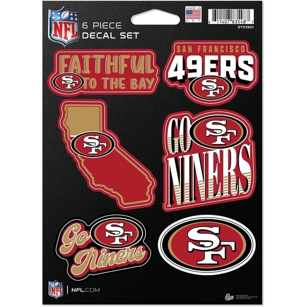Rico Industries NFL Football 6-Piece Decal Set