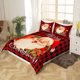 thumbnail image 2 of Christm-as Trees D-u-t Co-ve-r Queen Size Sa-nta Claus- and Snowman Comfort-er Cover with 2 Pillow-case for Te-ens Adults Kids S-tarry Sky Be-dding Set Snow Sc-ene Brea-thable 3 Pieces D-ecorative, 2 of 5