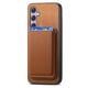 thumbnail image 2 of Funda de Cuero Magnética con Tarjetero para Samsung Galaxy A54 Cubierta Delgada Marrón, 2 of 5