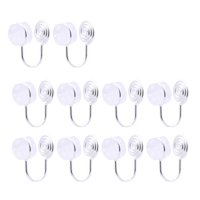 Ioensy - 10 Uds Clip En Pendientes Convertidores Metal Oreja Clips Diy Para Hombres Niñas Mujeres Plata