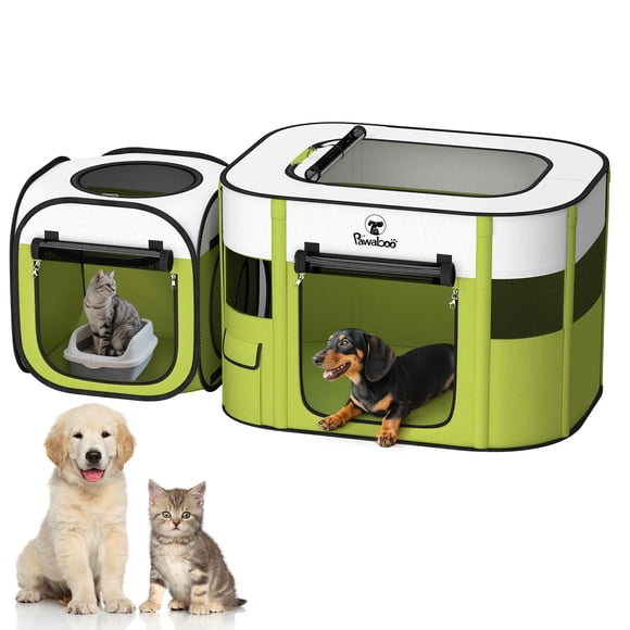 Corral Para Mascotas 2 En 1 Plegable Y Portátil