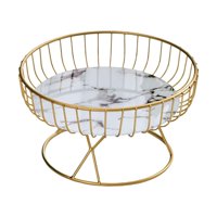 Magideal - Cesta De Fruta De Alambre De Hierro De Metal Soporte De Soporte De Con Estilo Creativo Moderno Contenedor Resistente Tazón De Fruta Para , Blanco Negro