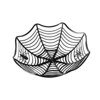 Magideal - Plato Decorativo De Tela De Araña, Decoración De Platos De Dulces, Accesorios De Fiesta, Estante De Entrada De Café Para El Hogar, Soporte Interior Pa Negro