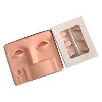 Ioensy - Cara De Práctica De Maquillaje Con Soporte Para Pestañas, Pestañas De Repuesto Para Principiantes, Color Rosa