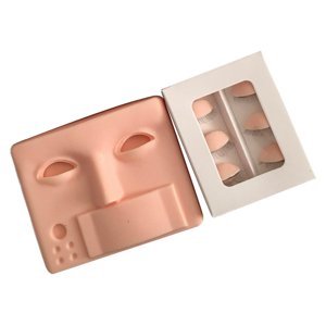 Ioensy - Cara De Práctica De Maquillaje Con Soporte Para Pestañas, Pestañas De Repuesto Para Principiantes, Color Rosa