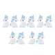 thumbnail image 4 of 10 Uds Mini Resina Bonitas Estatuas De Unicornio Adornos De Jardín De Hadas En Miniatura Azul, 4 of 5