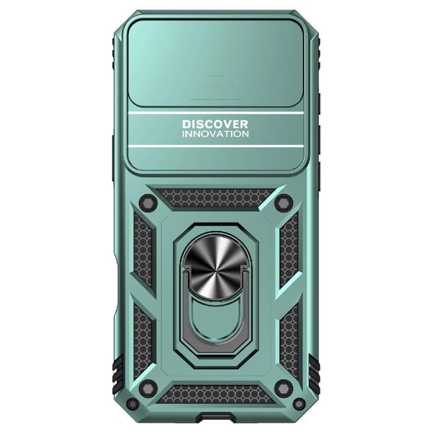 Funda Resistente Anillo Soporte iPhone 17 Air Privacidad Cámara Montaje Magnético Verde